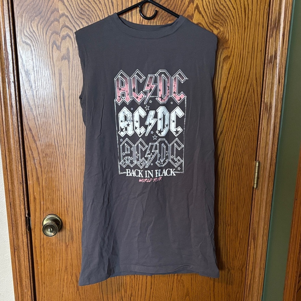AC/DC Graphic Sleeveless Tunic